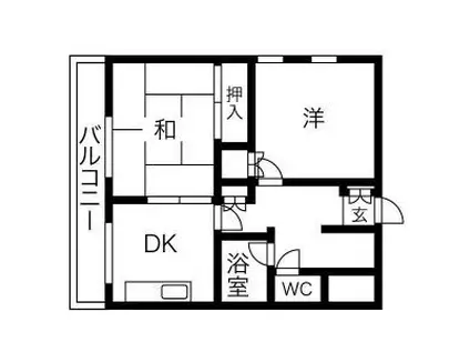 AMS平岸313(2LDK/2階)の間取り写真