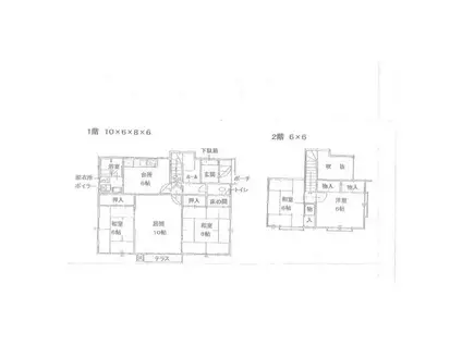 函館本線 厚別駅 徒歩15分 2階建 築38年(4LDK)の間取り写真