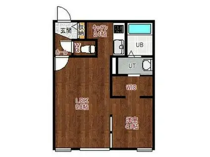 EFFORT HONDORI(1LDK/3階)の間取り写真