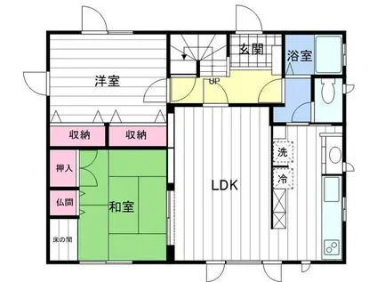 千歳線 上野幌駅 徒歩17分 2階建 築29年(3LDK)の間取り写真