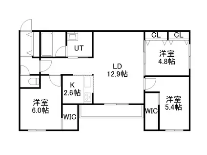 GARBO月寒(3LDK/2階)の間取り写真