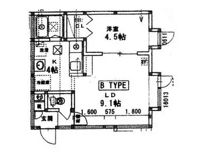 札幌市南北線 真駒内駅 バス乗車時間:12分 藻南小学校バス停で下車 徒歩5分 2階建 築20年(1LDK/1階)の間取り写真
