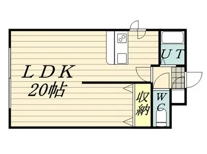 シャロングレース北34条(1LDK/4階)の間取り写真