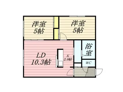 ウッドストックガーデン(2LDK/3階)の間取り写真