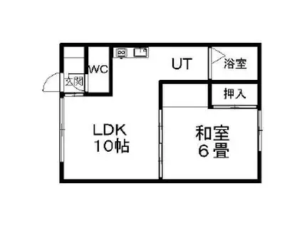 第2マンション永代(1LDK/3階)の間取り写真