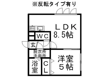 ハイム東環駅(1LDK/3階)の間取り写真