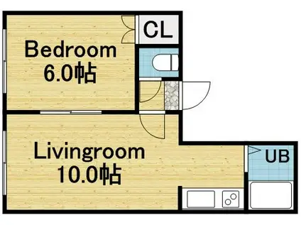 SAPPORO元町壱番館(1LDK/3階)の間取り写真