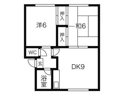 コーポ高橋(2DK/2階)の間取り写真