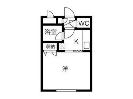 アメニティハイム(1K/4階)の間取り写真