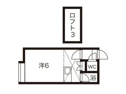 マクセル北28条(ワンルーム/2階)の間取り写真