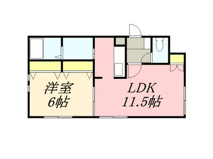 コムフォート北16条(1LDK/4階)の間取り写真