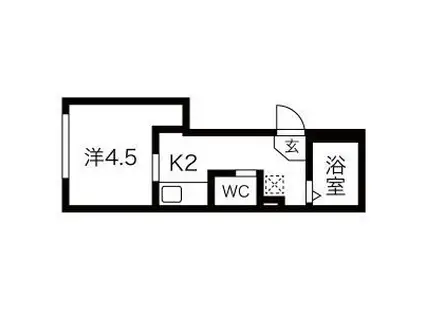 AJITOS11(1K/3階)の間取り写真