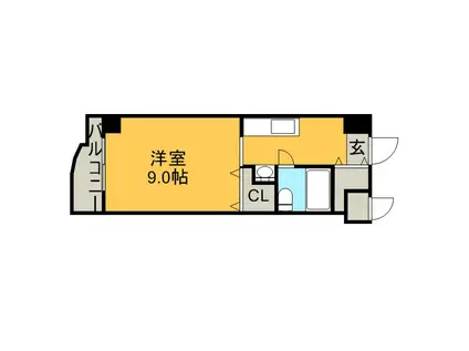 メゾンクレスト北大前(ワンルーム/3階)の間取り写真