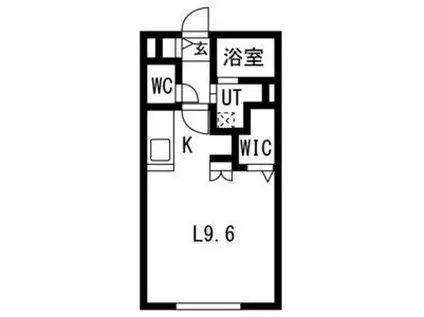 アルファスクエア南5条東(1K/3階)の間取り写真