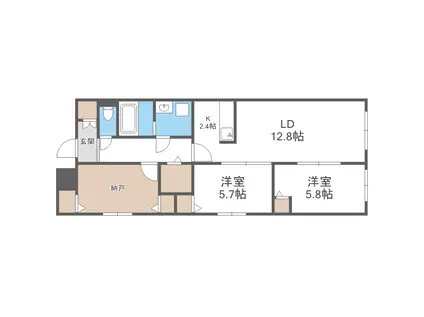THE MODERN 伏見(3LDK/1階)の間取り写真