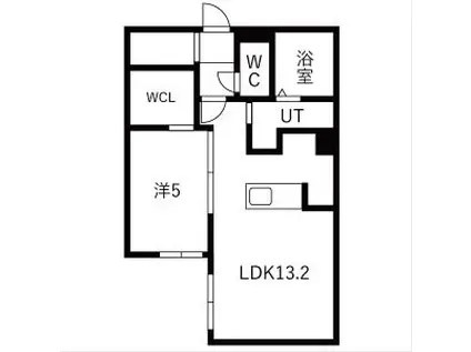 PINE HILLS北23条(1LDK/4階)の間取り写真