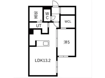 北23西8MS(1LDK/4階)の間取り写真