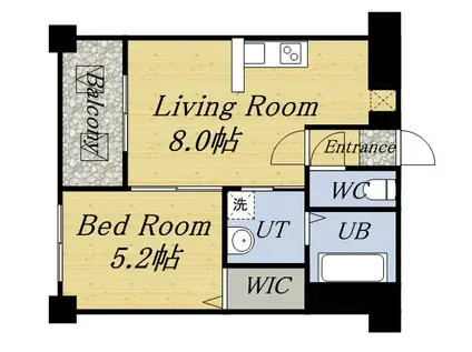 クラッセ大通東(1LDK/9階)の間取り写真