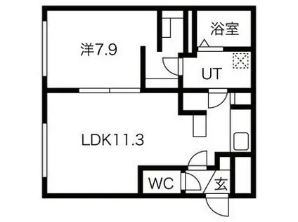PAS A PAS24(1LDK/3階)の間取り写真