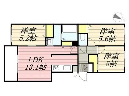 オール裏参道(3LDK/3階)の間取り写真