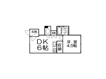 永和ハイツ(1DK/1階)の間取り写真