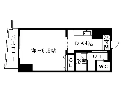 レフィーナ円山(1K/6階)の間取り写真