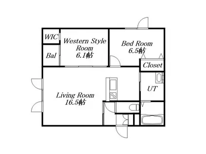レギア発寒(2LDK/2階)の間取り写真