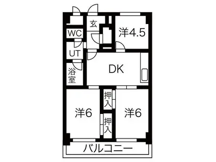 シオン澄川(3LDK/5階)の間取り写真