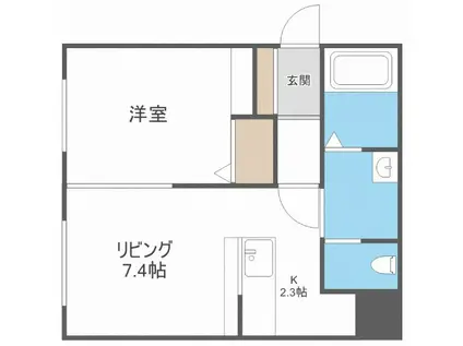 AGITO北ノ沢(1LDK/3階)の間取り写真