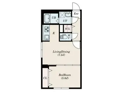 ルミナス山鼻(1LDK/3階)の間取り写真