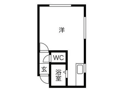 プリンスハイツ2(1K/2階)の間取り写真