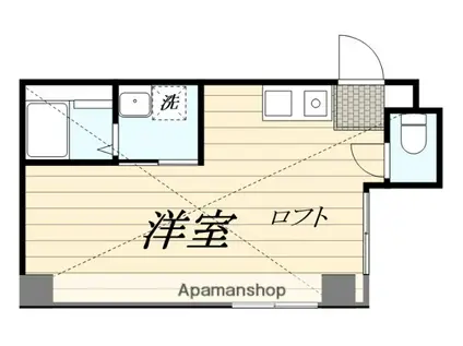74パークマンション(ワンルーム/5階)の間取り写真