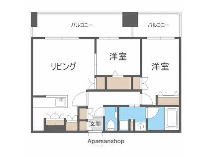 MJ SQUARE KOTONI(2LDK/9階)の間取り写真