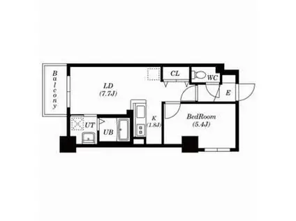 REEF LUANA(1LDK/5階)の間取り写真