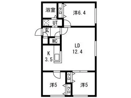 ENZO(3LDK/3階)の間取り写真
