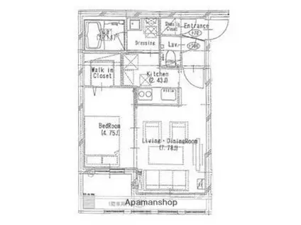 AYA 23(1LDK/3階)の間取り写真