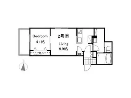 プレスタ南7西16MS(1LDK/1階)の間取り写真