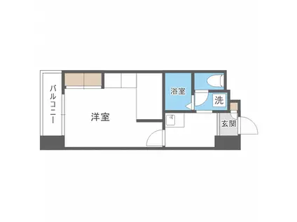 CANVASSすすきの(ワンルーム/11階)の間取り写真