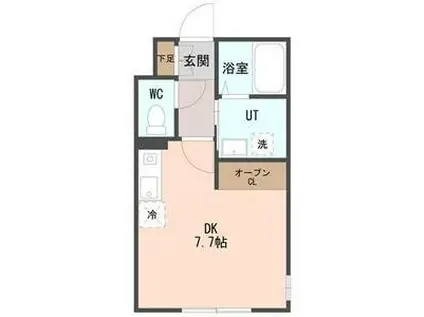 COFFRET西町北(ワンルーム/3階)の間取り写真