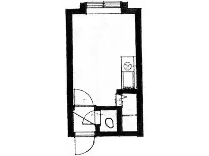 クレセント307(ワンルーム/1階)の間取り写真