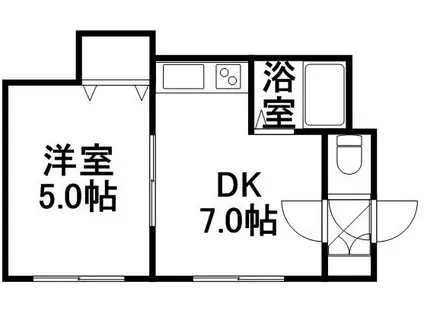MAISON KAMUY N33(1DK/2階)の間取り写真