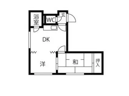 エステート35(1LDK/4階)の間取り写真