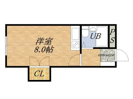 アーバンシティ札幌(ワンルーム/2階)の間取り写真