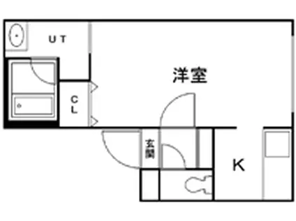 コーラル麻生(1LDK/3階)の間取り写真