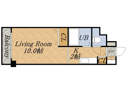 メゾン・ド・ヴィレ北23条(1K/2階)の間取り写真