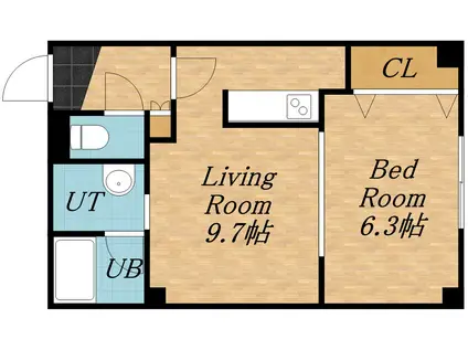アンフィニー(1LDK/4階)の間取り写真