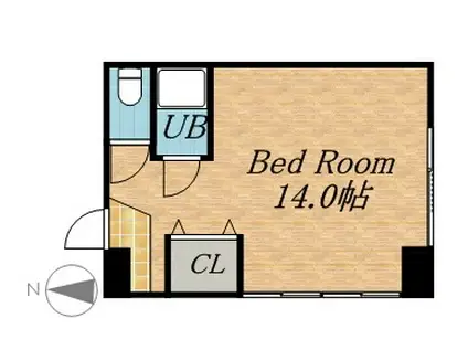 興栄ビル(ワンルーム/4階)の間取り写真