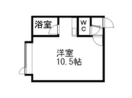 瀬比亜館北14条(ワンルーム/3階)の間取り写真
