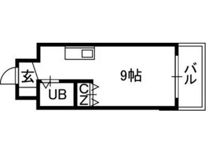 メゾン・ド・シュヴァル(ワンルーム/5階)の間取り写真