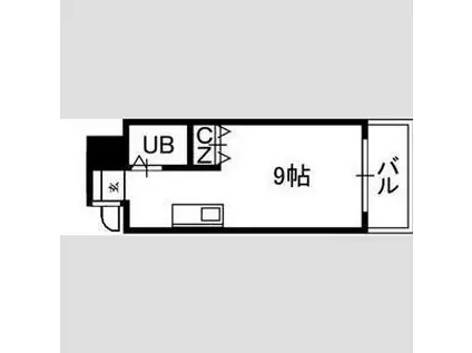 メゾン・ド・シュヴァル(ワンルーム/6階)の間取り写真